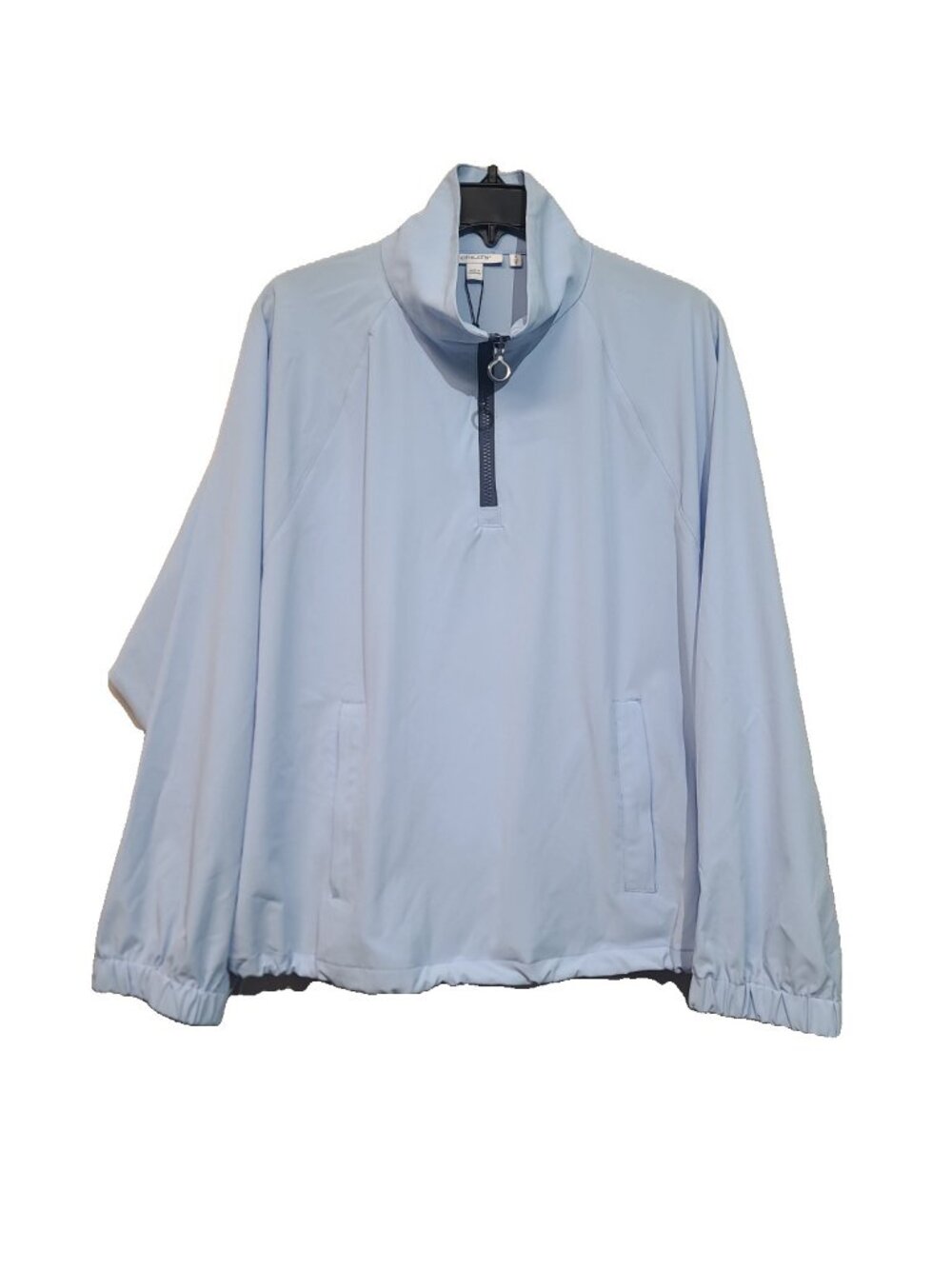 Chico's Zenergy UPF Half-Zip Mockneck Top XL DELPHINIUM BLUE NWT